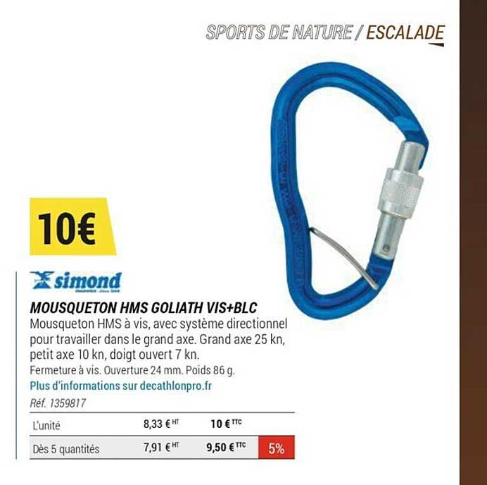 mousqueton hms goliath vis+blc simond