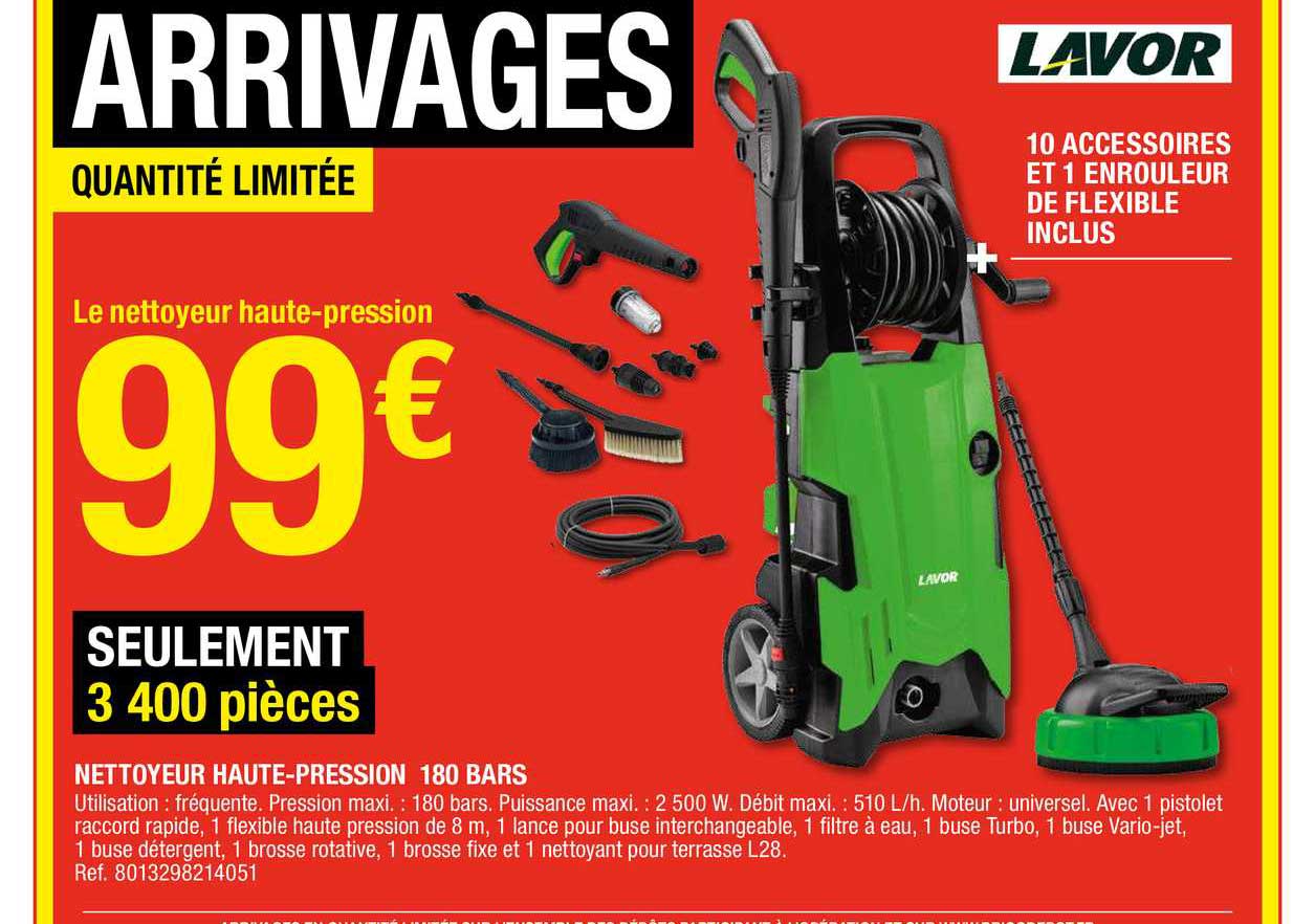 nettoyeur haute-pression 180 bars lavor