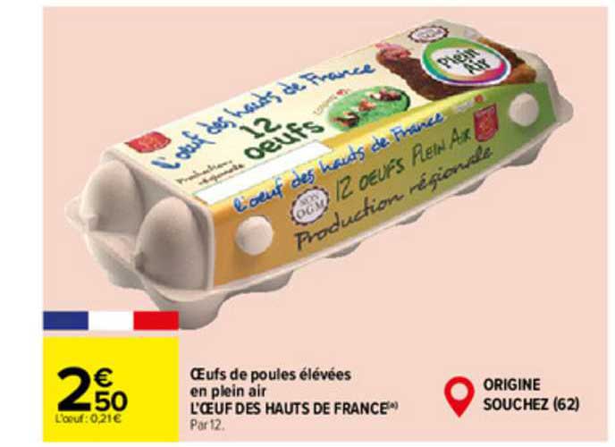 oeufs de poules élevées en plein air l'oeuf des hauts de france