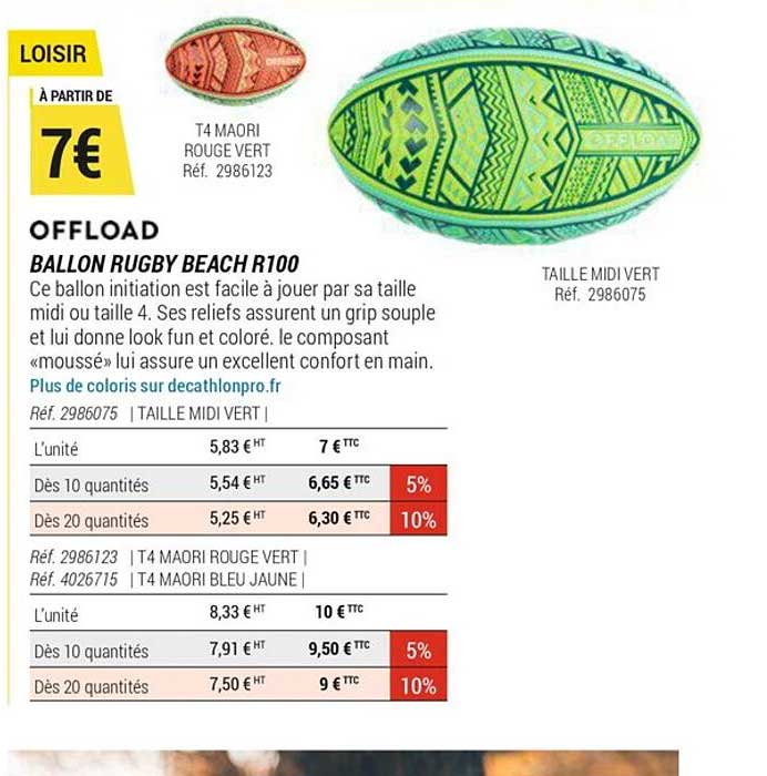 Offload Ballon Rugby Beach R100