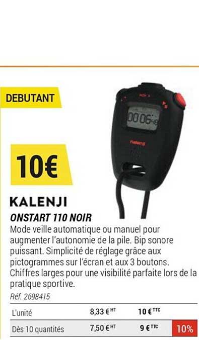 onstart 110 noir kalenji
