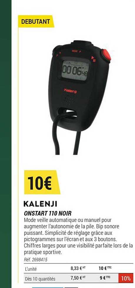 onstart 110 noir kalenji