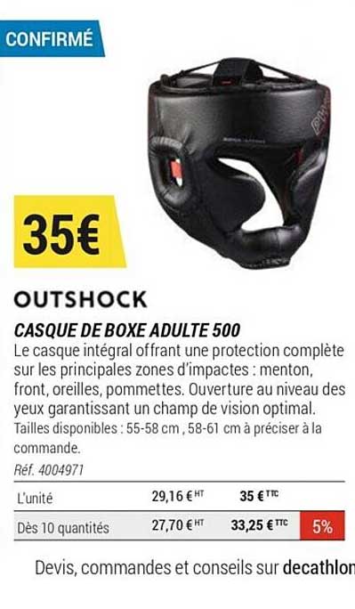 Outshock Casque De Boxe Adulte 500