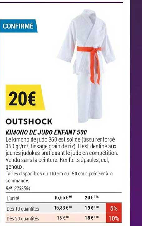 Outshock Kimono De Judo Enfant 500