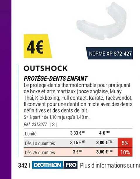 outshock protège-dents enfant