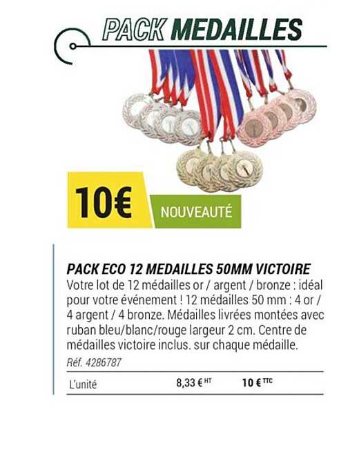 Pack éco 12 Médailles 5 Mm Victoire