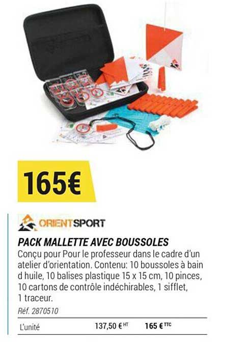 Pack Mallette Avec Boussoles Orient Sport
