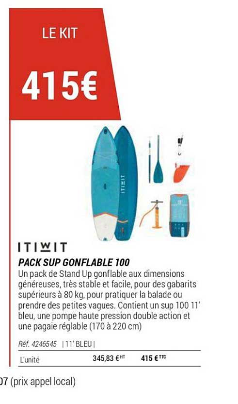 Pack Sup Gonflable 100