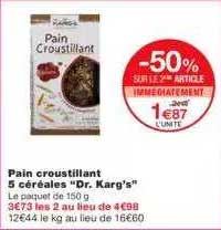 pain croustillant 5 céréales "dr. karg's"