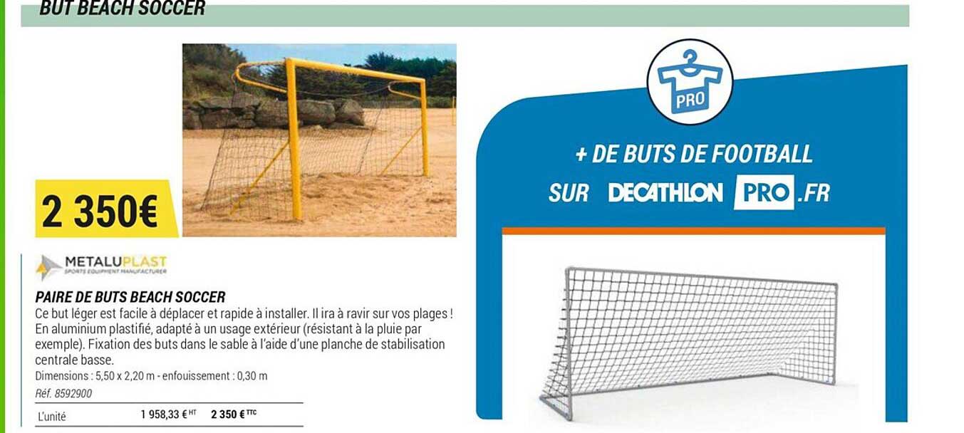 paire de buts beach soccer metalu plast