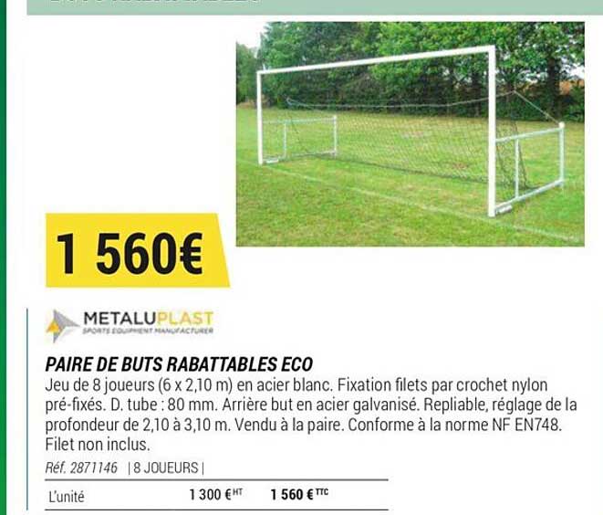 paire de buts rabattables eco metalu plast