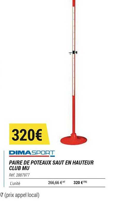 paire de poteaux saut en hauteur club mu dimasport