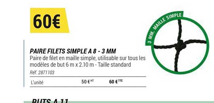 Paire Filets Simple A 8 - 3 Mm