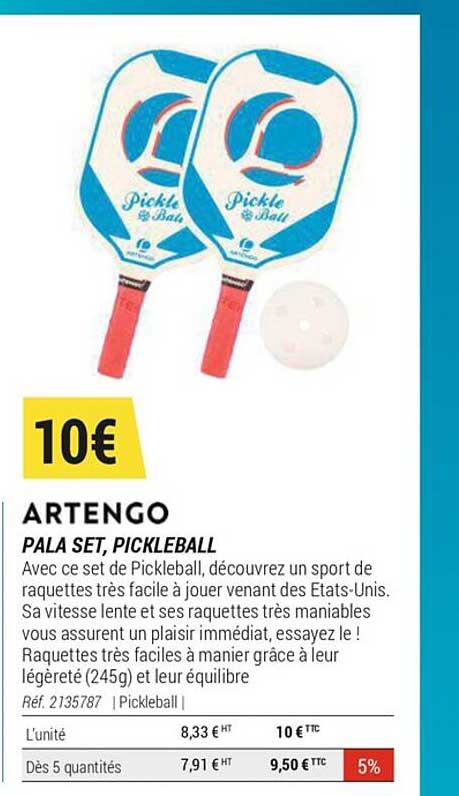 pala set, pickleball artengo