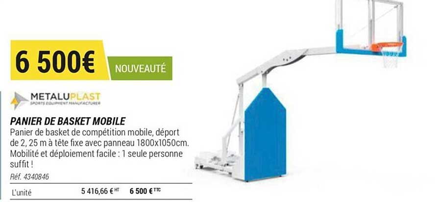 panier de basket mobile metalu plast