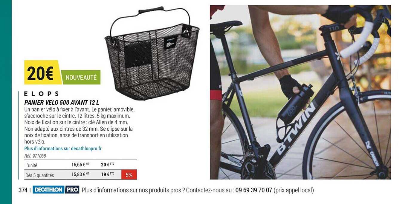 panier vélo 500 avant 12 l elops