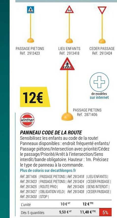 panneau code de la route winther