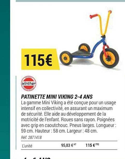 patinette mini viking 2-4 ans winther