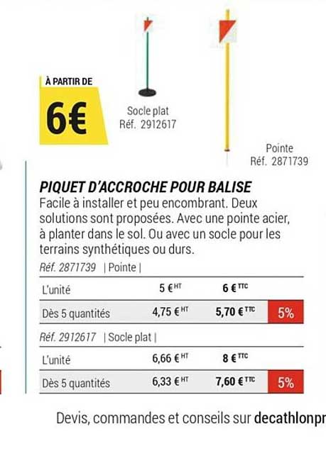 Piquet D'accroche Pour Balise