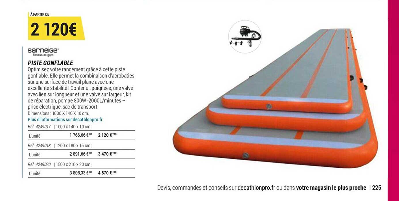 piste gonflable sarneige