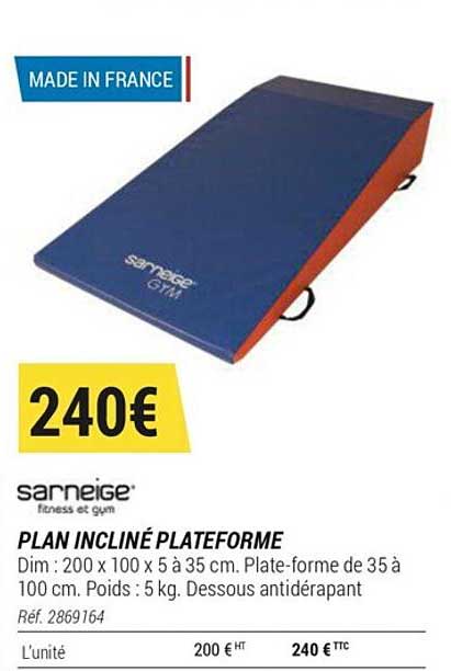 plan incliné plateforme sarneige