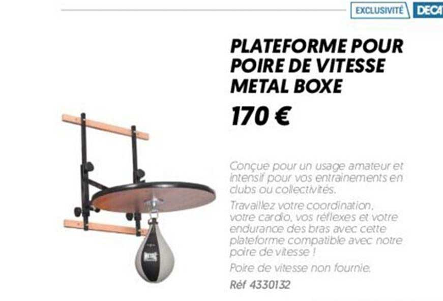 plateforme pour poire de vitesse metal boxe