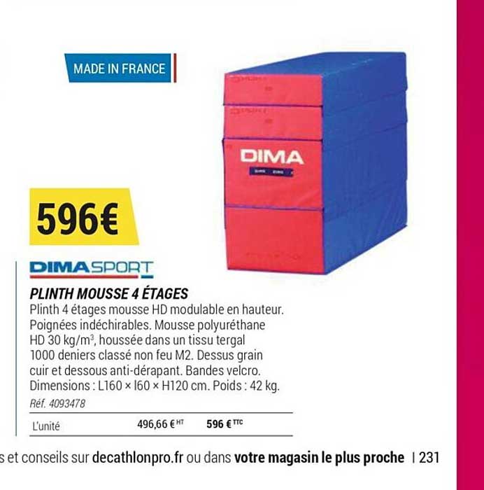 plinth mousse 4 étages dimasport