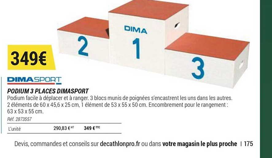podium 3 places dimasport