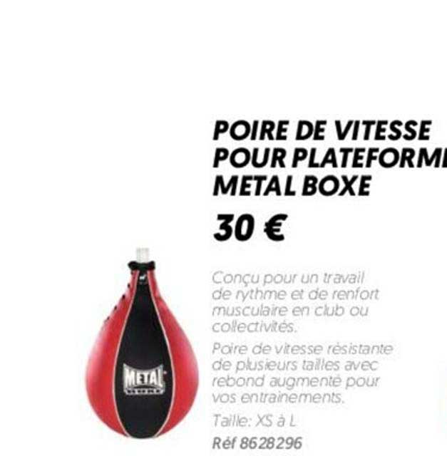 poire de vitesse pour plateforme métal boxe