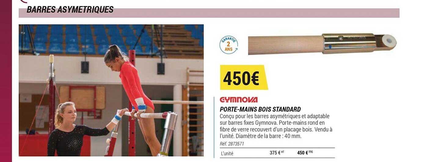 porte-mains bois standard gymnova