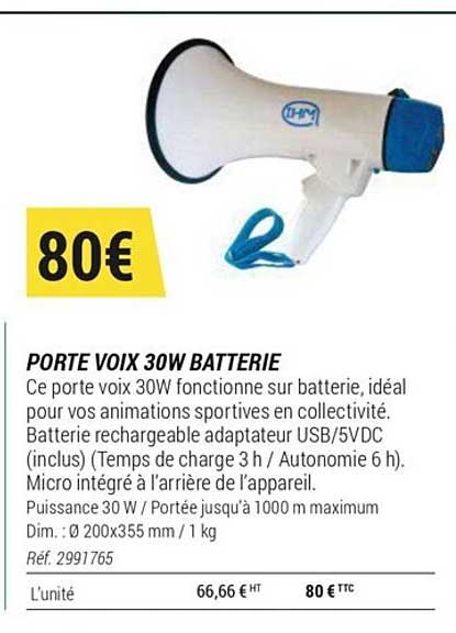 Porte Voix 30w Batterie