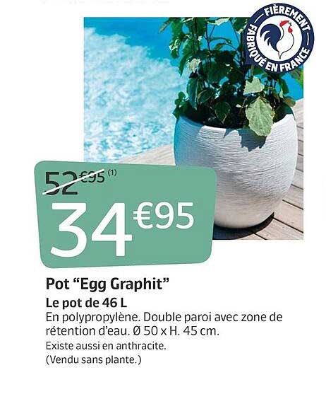 pot ""egg graphit"