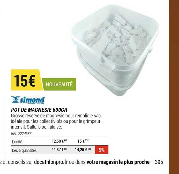 pot de magnésie 600gr simond