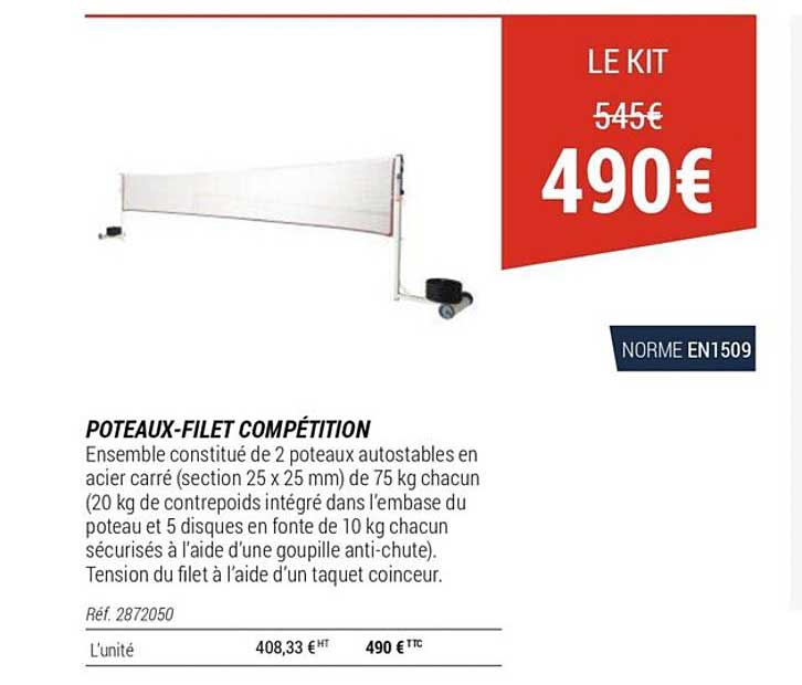 Poteaux-filet Compétition