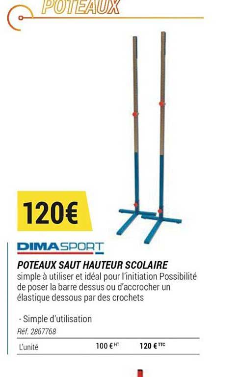 poteaux saut hauteur scolaire dimasport