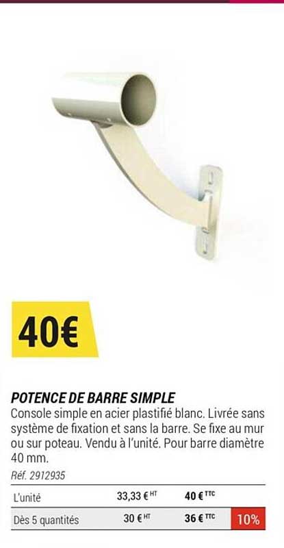 potence de barre simple