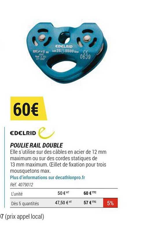 poulie rail double edelrid