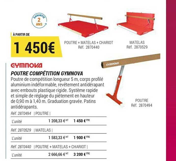 poutre compétition gymnova