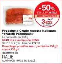 prosciutto crudo recette italienne "fratelli parmigiani"