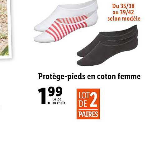 protege-pieds en coton femme
