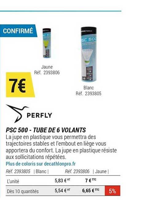 psc 500 - tube de 6 volants perfly