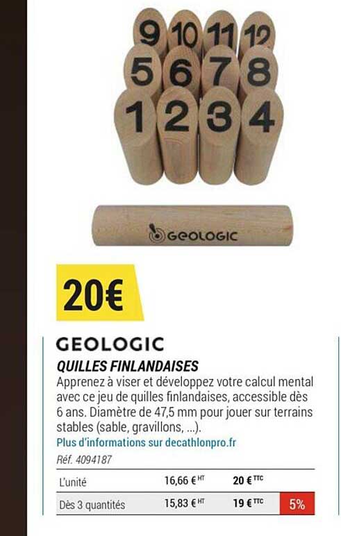 quilles finlandaises géologic