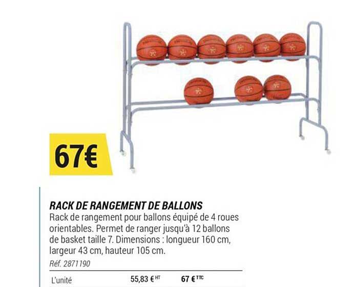 rack de rangement de ballons