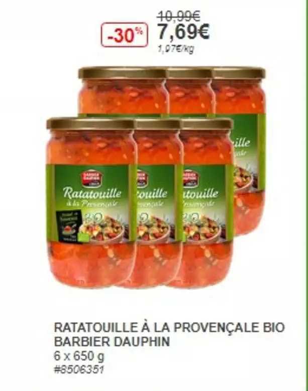 ratatouille a la provencale bio barbier dauphin
