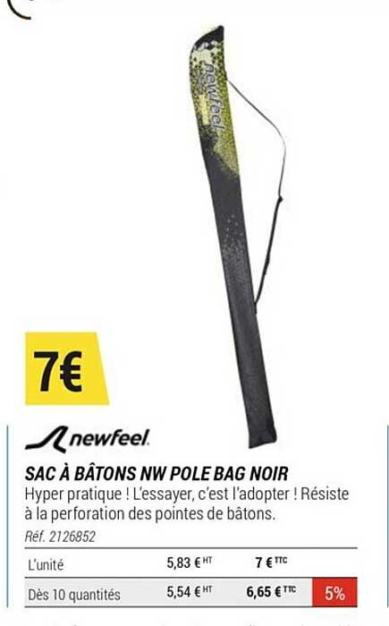 sac à bâtons nw pole bag noir newfeel