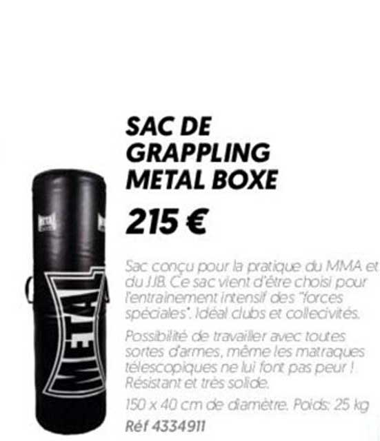sac de grappling metal boxe