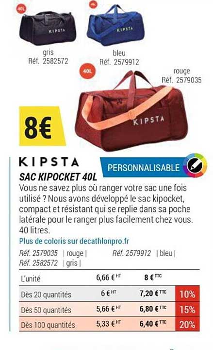 Sac Kipocket 40l Kipsta