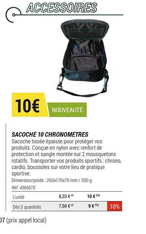 sacoche 10 chronomètres