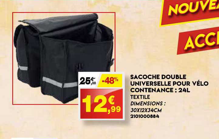 sacoche double universelle pour velo contenance