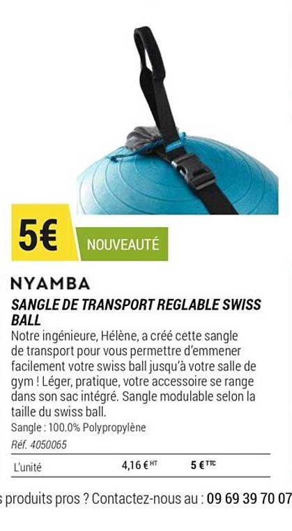 sangle de transport reglable swiss ball nyamba
